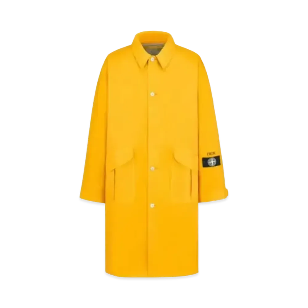 Dior x Stone Island Silk Mix Carcoat W/ Removable Cannage Gilet