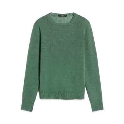 Max Mara Atseko Pure Linen Yarn Sweater "Green"