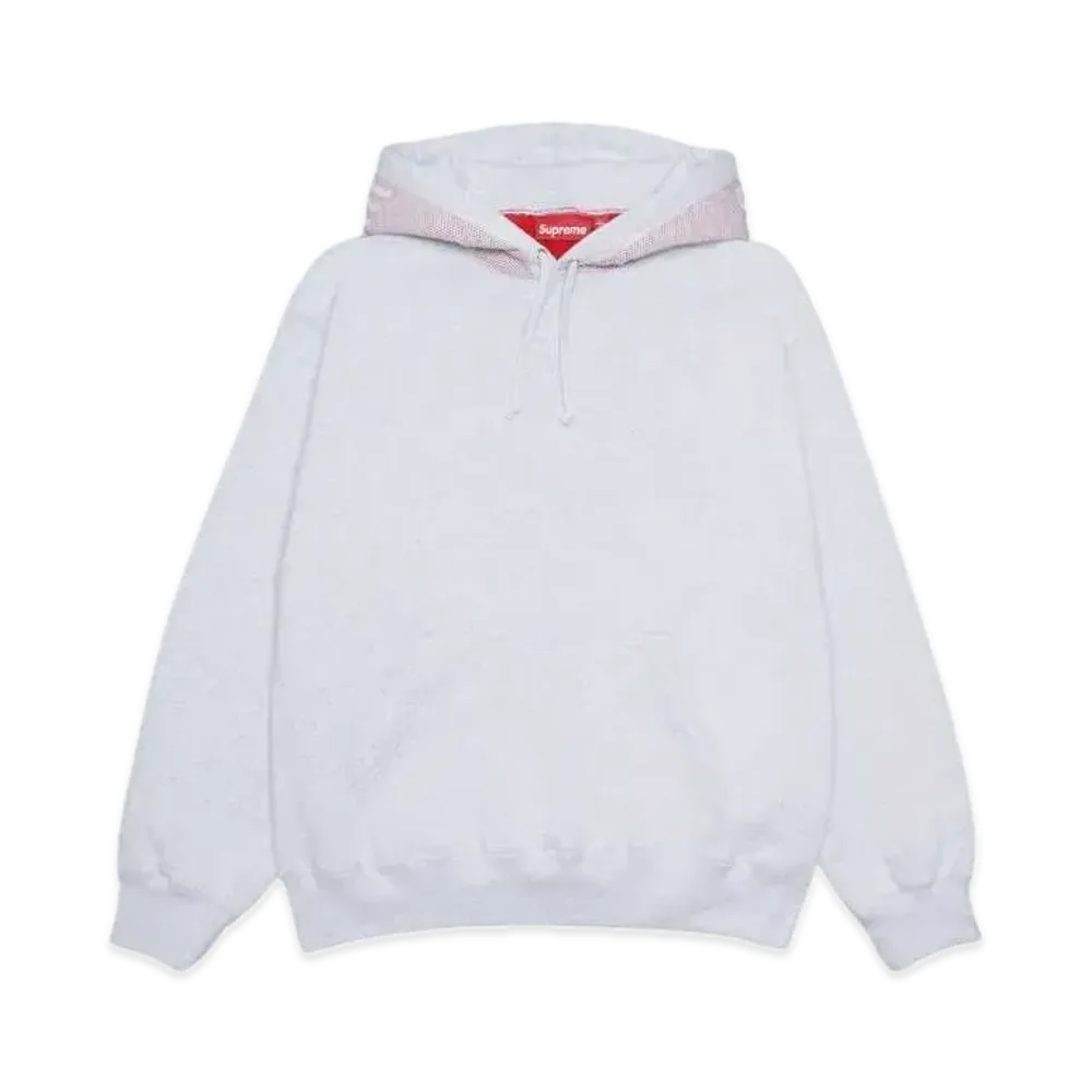 Supreme Jacquard Stripe Hooded Sweatshirt "Ash Grey"