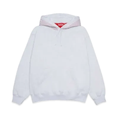 Supreme Jacquard Stripe Hooded Sweatshirt "Ash Grey"