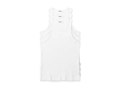 everyone 3P Rib Tank Top "White"