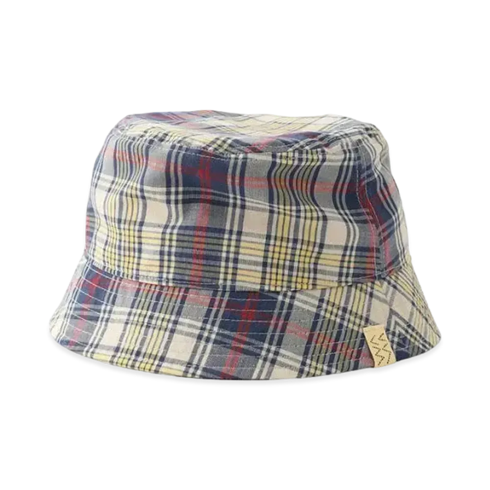 visvim Dome Bucket Hat Madras "Navy"