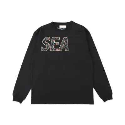 WIND AND SEA (PATTERN) L/S TEE "Black"
