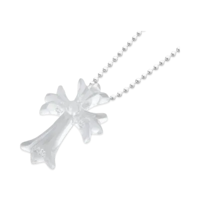 Chrome Hearts Rubber Small CH Cross Silicon Necklace "Clear"