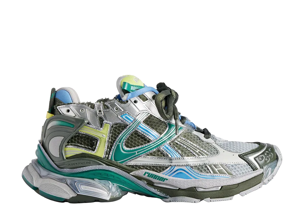 BALENCIAGA Runner Gradient Sneaker "Grey/Blue/Green/Yellow"