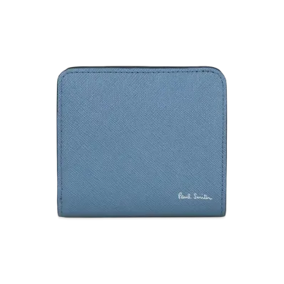 Paul Smith Bright Stripe Puller Bifold Wallet "LightBlue"