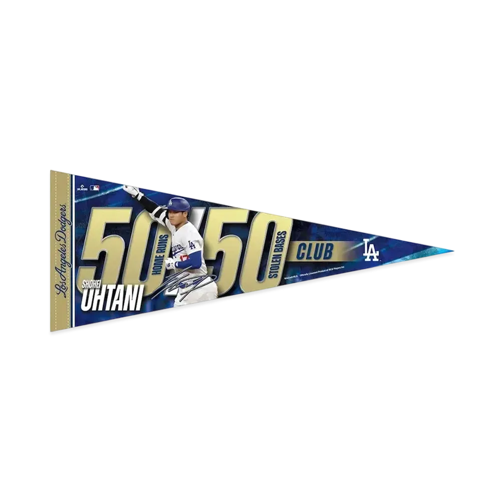 MLB Los Angeles Dodgers Shohei Ohtani 50-50 pennant 12x30