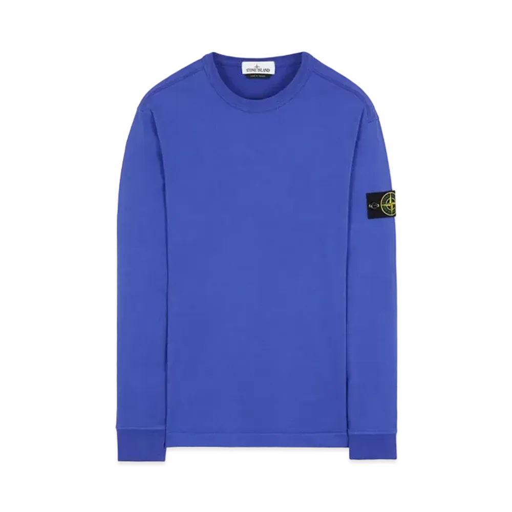 Stone Island 64450 GAUZED COTTON JERSEY "Periwinkle"