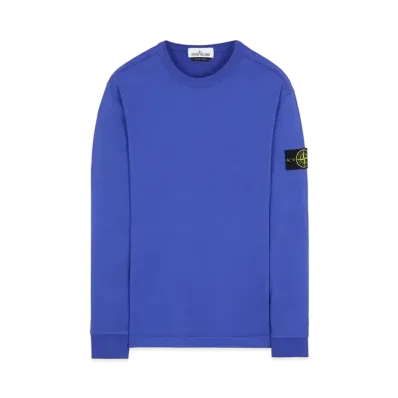 Stone Island 64450 GAUZED COTTON JERSEY "Periwinkle"