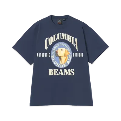 BEAMS x Columbia Willberg Trail Graphic Tee "Navy"
