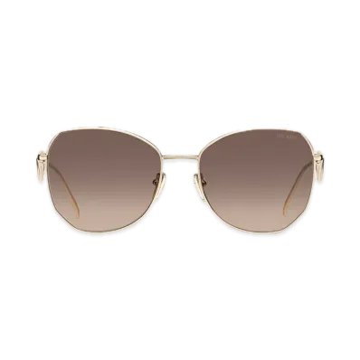 PRADA Triangle Logo Sunglasses "Dark Gray/Beige Pink Gradient"