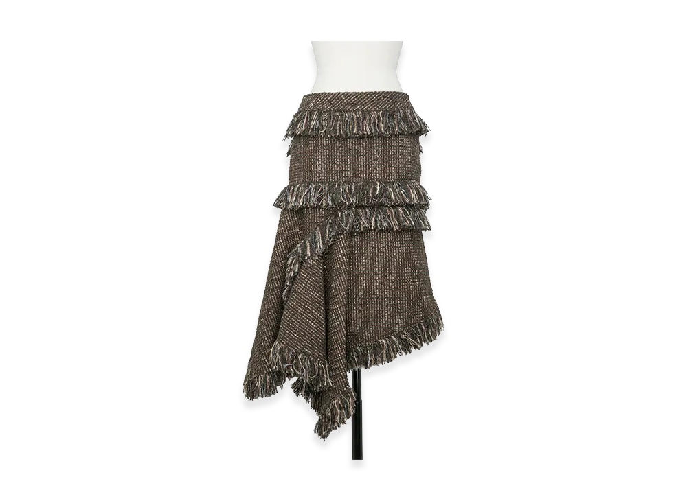 sacai Women's Tweed Skirt "Brown"
