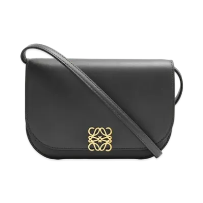 LOEWE Goya Accordion Clutch In Silk Calfskin "Black"