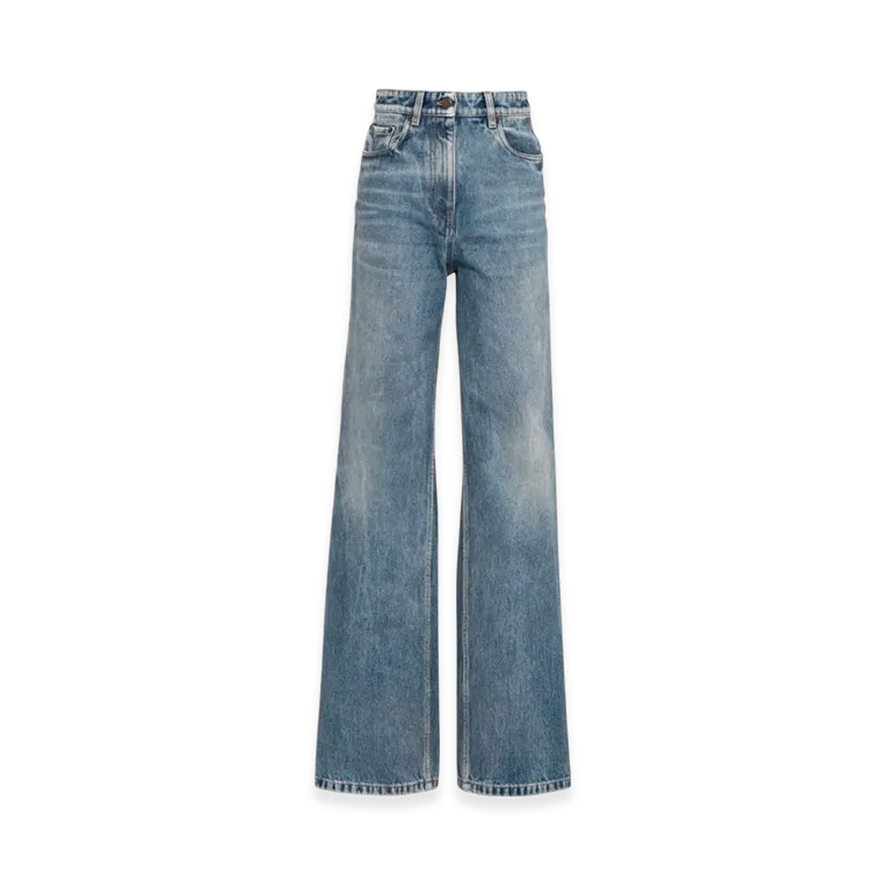 PRADA Women's Five-Pocket Denim Jeans "Sky Blue"