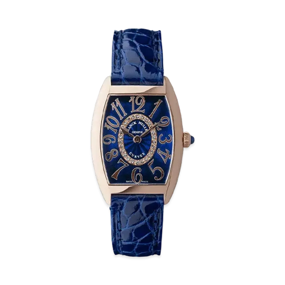 FRANCK MULLER Cintree Curvex Relief 18K Pink Gold "Blue"