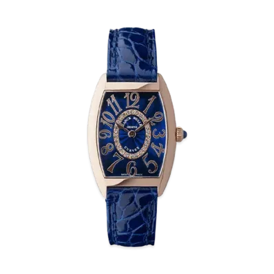 FRANCK MULLER Cintree Curvex Relief 18K Pink Gold "Blue"