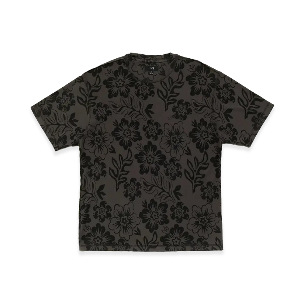 Stussy Lazy Floral Tee "Vintage Black"