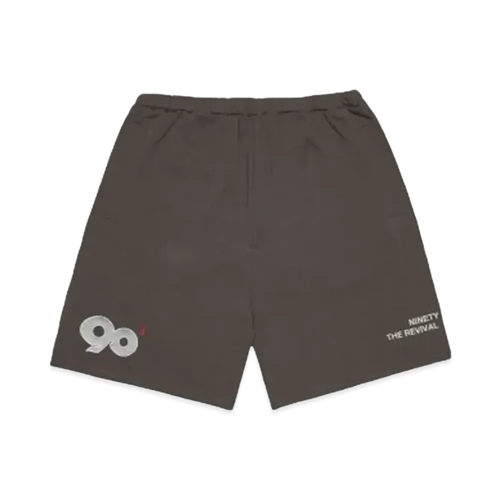 9090 Logo Sweat Half Pants "Charcoal Black"