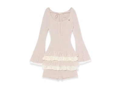 ANDMARY Women's Aletta Frill Mini Dress "Beige"