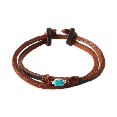 MFC STORE x Chansuu x Amoe Leather Blacelet 1-Knot "Dl.Brown"