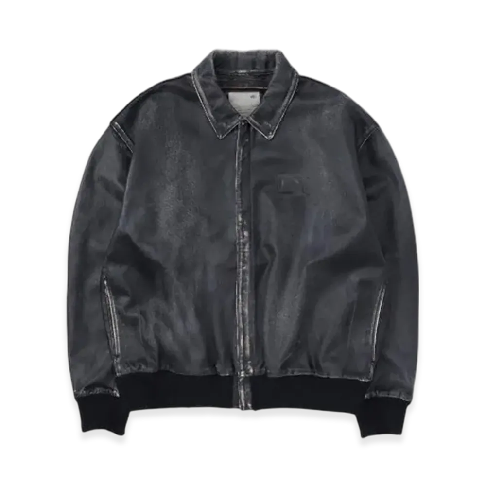 MADNESS Regenerated Leather A2 Aviator Jacket "Black"