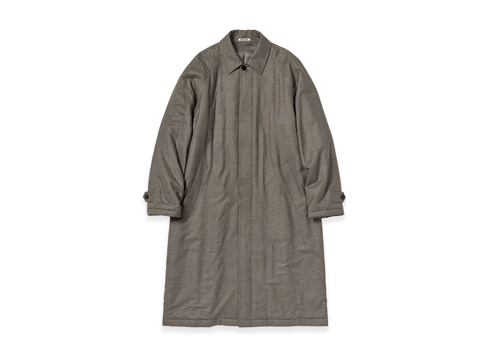 AURALEE Super Light Wool Padded Coat "Top Brown"
