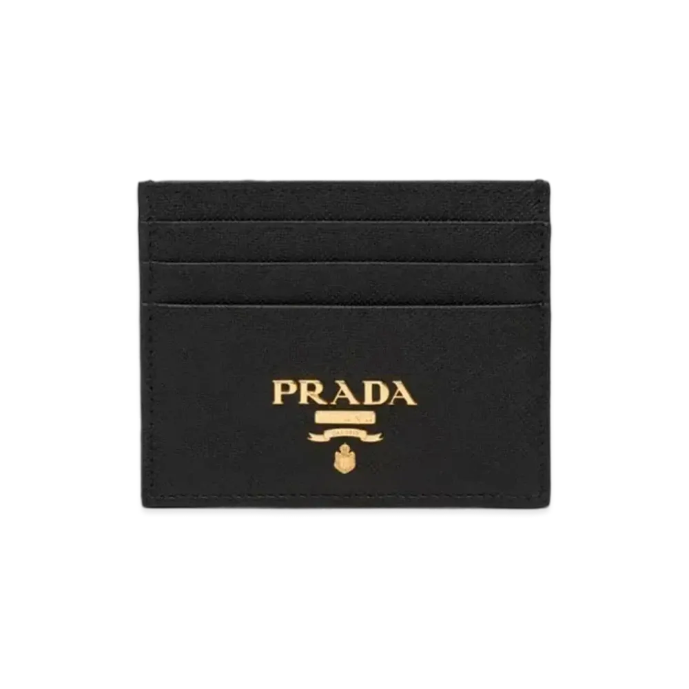 PRADA Saffiano Leather Card Holder "Black"