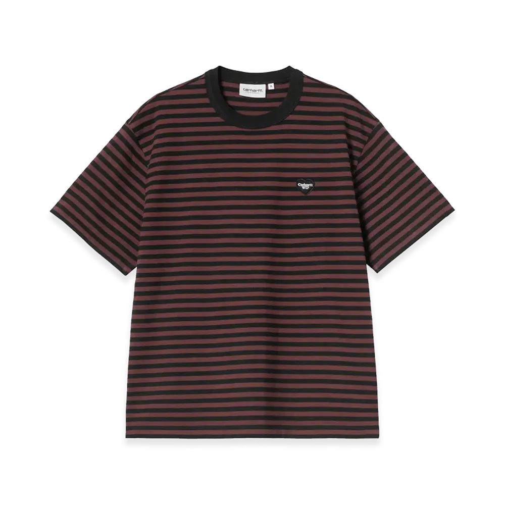 Carhartt WIP Women's S/S Essy T-Shirt "Essy Stripe Black/Amarone"