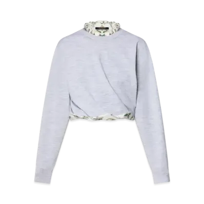 Louis Vuitton Floral Monogram Hem Sweater "Glycine"