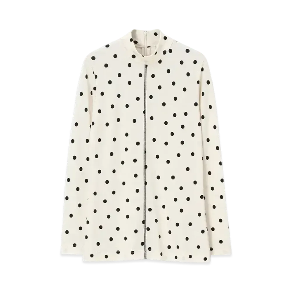 Paul Smith Women's Polka Cut And Sew "OffWhite"
