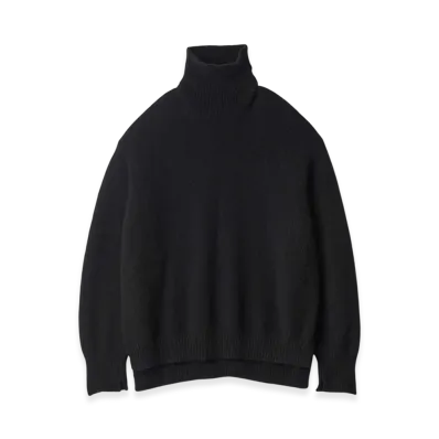 ssstein Cashmere/Sable Tweed Knit Turtle Neck LS "Black"