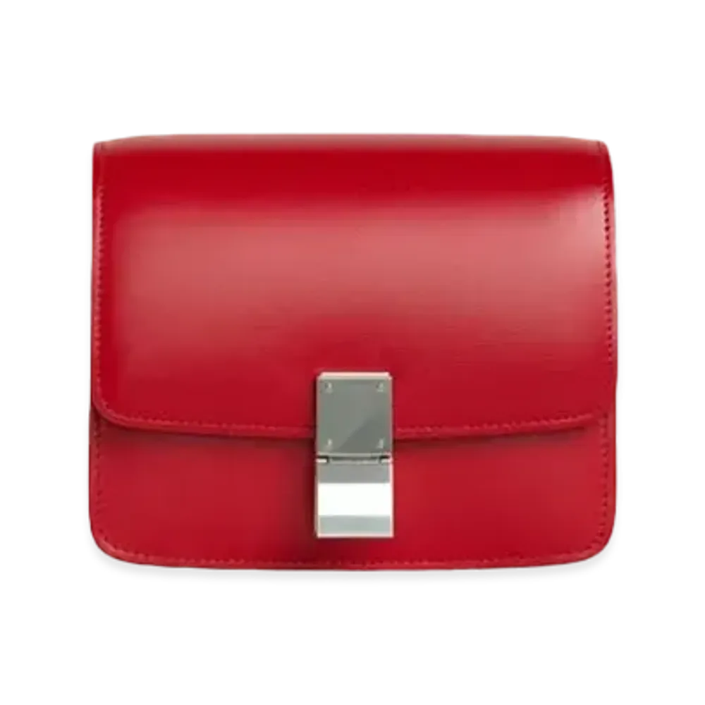 CELINE Small Classic Bag in Box Calfskin "Red"
