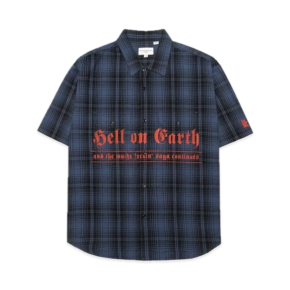 Supreme Bernadette Corporation S/S Work Shirt "Navy Plaid"