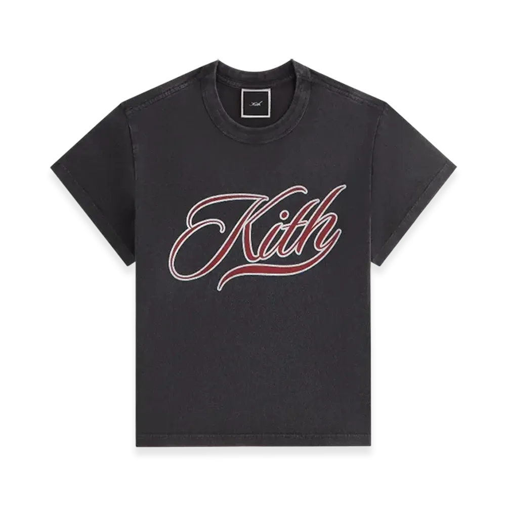 Kith Women's Mulberry Vintage Varsity Tee "Black"