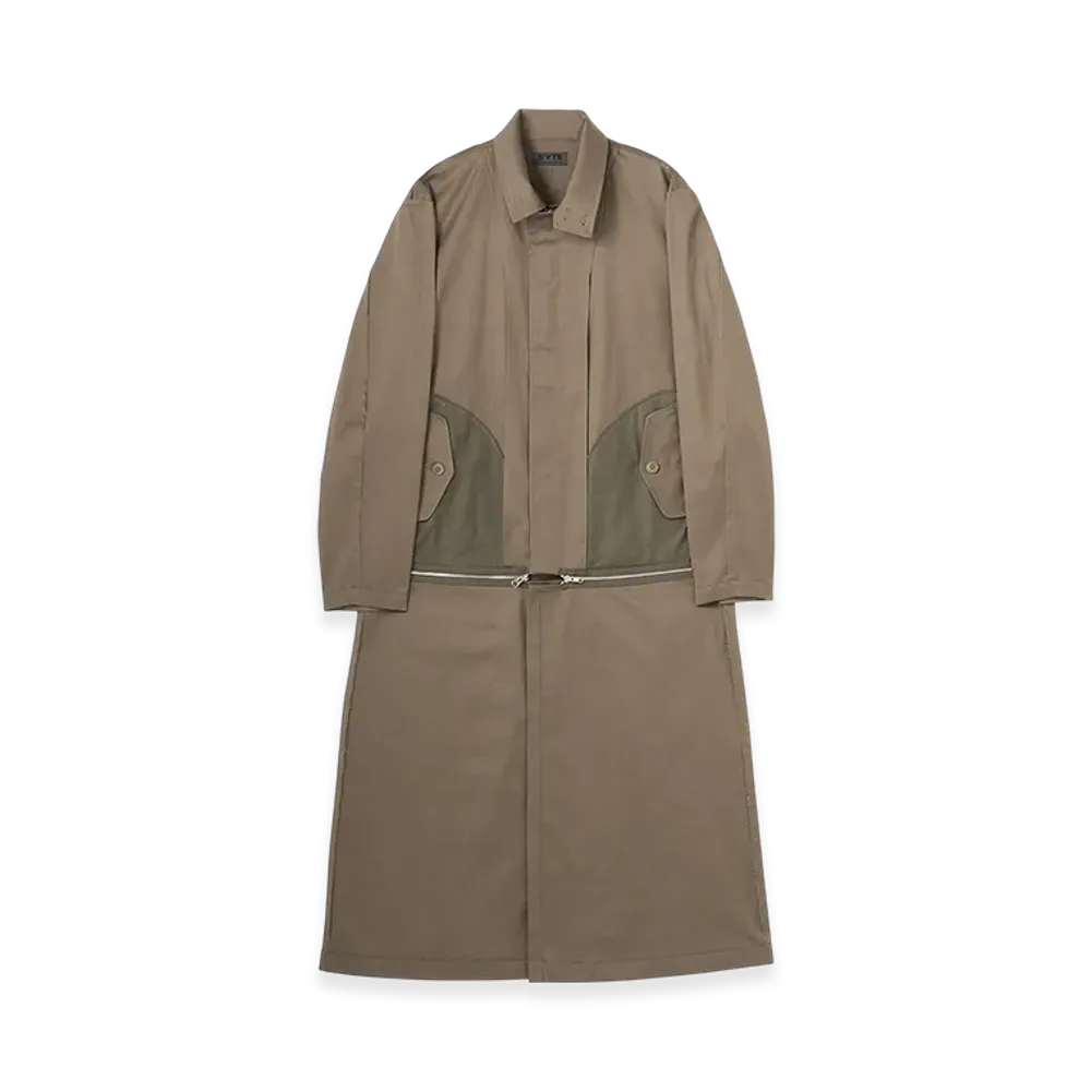 S'YTE 60/2 Cotton Gabardine Stretch Inside Out Untied Seam Design Work Dress "Khaki"