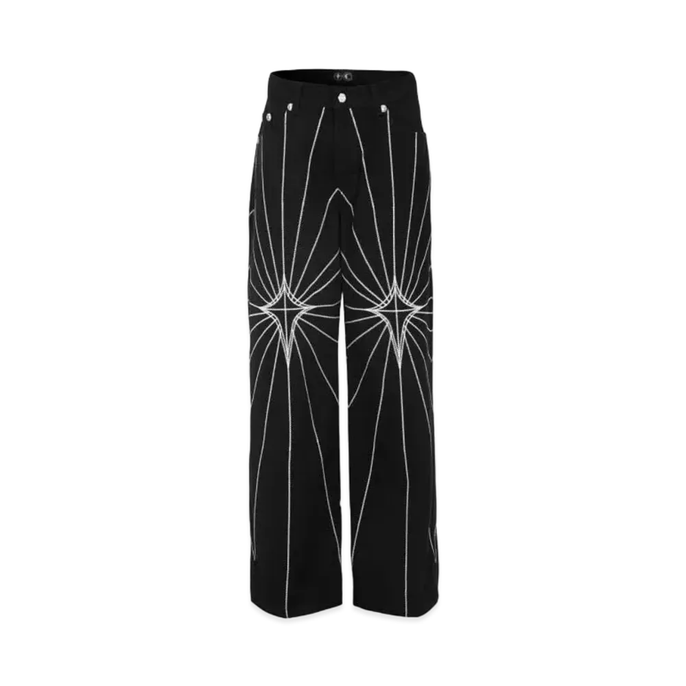 THUG CLUB Chain StiTCh Denim Pants "Black"