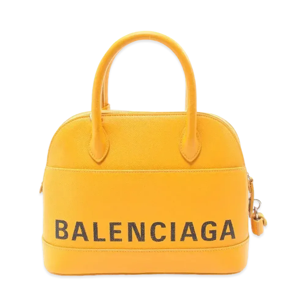 BALENCIAGA Ville Top Handle Leather 2Way Bag "Yellow"