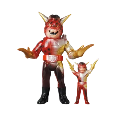 MEDICOM TOY "Toei Retro Sofvi Collection" -Kamen Rider V3- Scissors Jaguar (Clear New Color) & Scissors Jaguar (Mini Soft Vinyl)