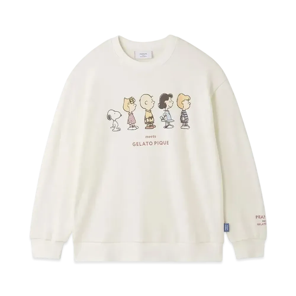 GELATO PIQUE x PEANUTS Homme Fleece Pullover "Off White"