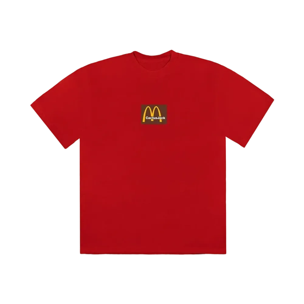 Travis Scott Cactus Jack x McDonald's Sesame Inv III T-Shirt "Red"