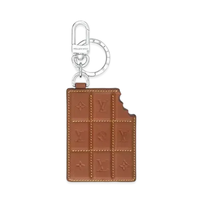 Louis Vuitton LV Chocolate Bar Figurine Key Holder and Bag Charm Monogram "Marron"