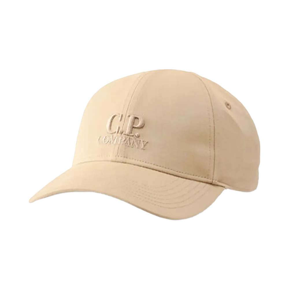 C.P. Company Gabardine Logo Cap "Vintage Khaki Beige"