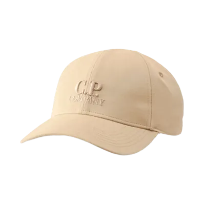 C.P. Company Gabardine Logo Cap "Vintage Khaki Beige"