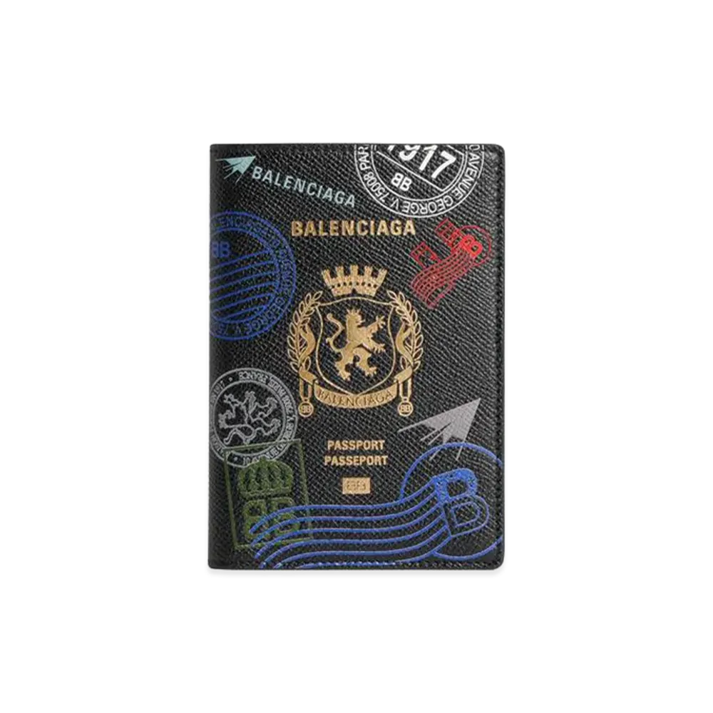 BALENCIAGA Passport Holder "Black/Multicolor"