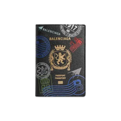 BALENCIAGA Passport Holder "Black/Multicolor"