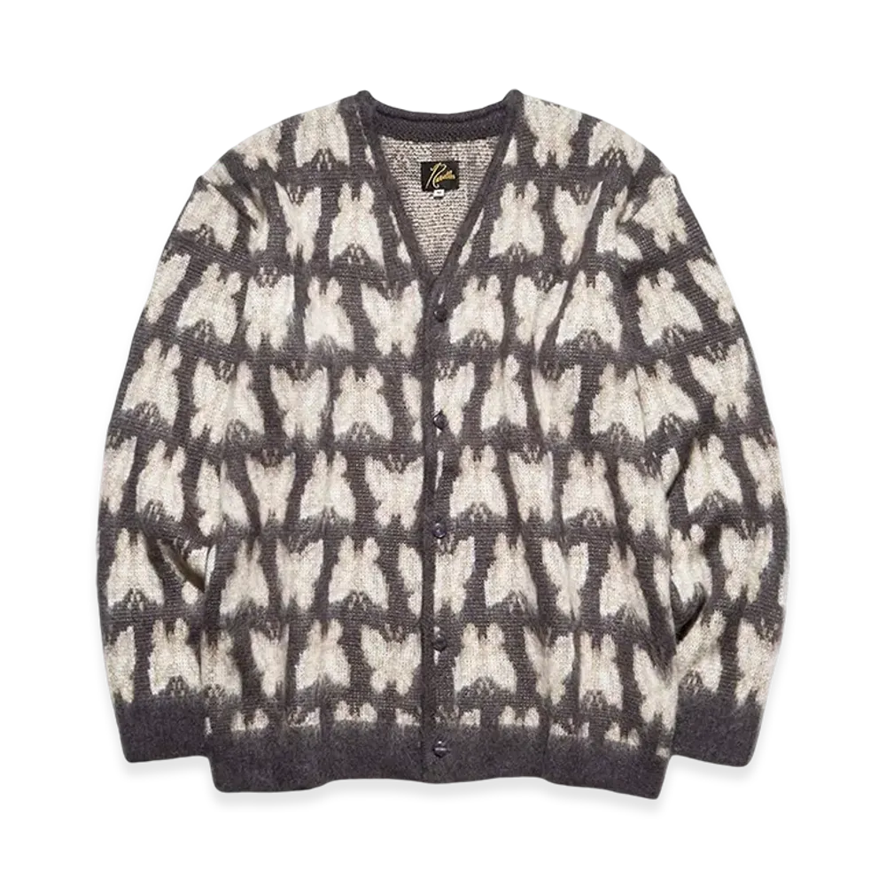 NEEDLES x STUDIOUS Mohair Cardigan - Many Papillon "Gray"