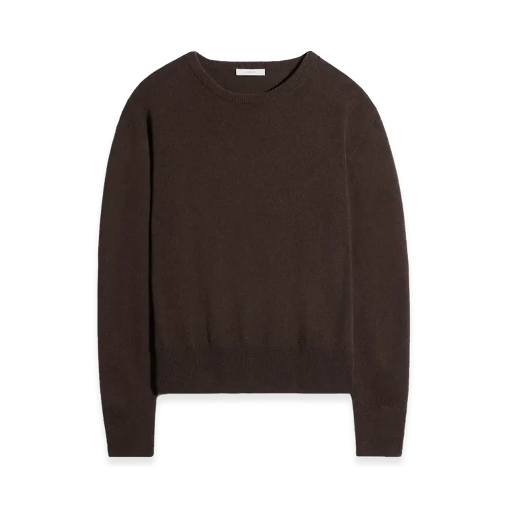LEMAIRE Women's Cashmere Wool Crewneck Sweater "Ebony"
