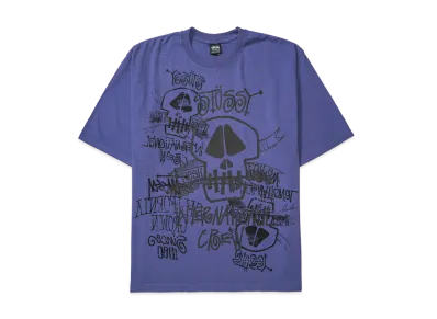 Stussy Skulls Tee Pigment Dyed "Indigo"
