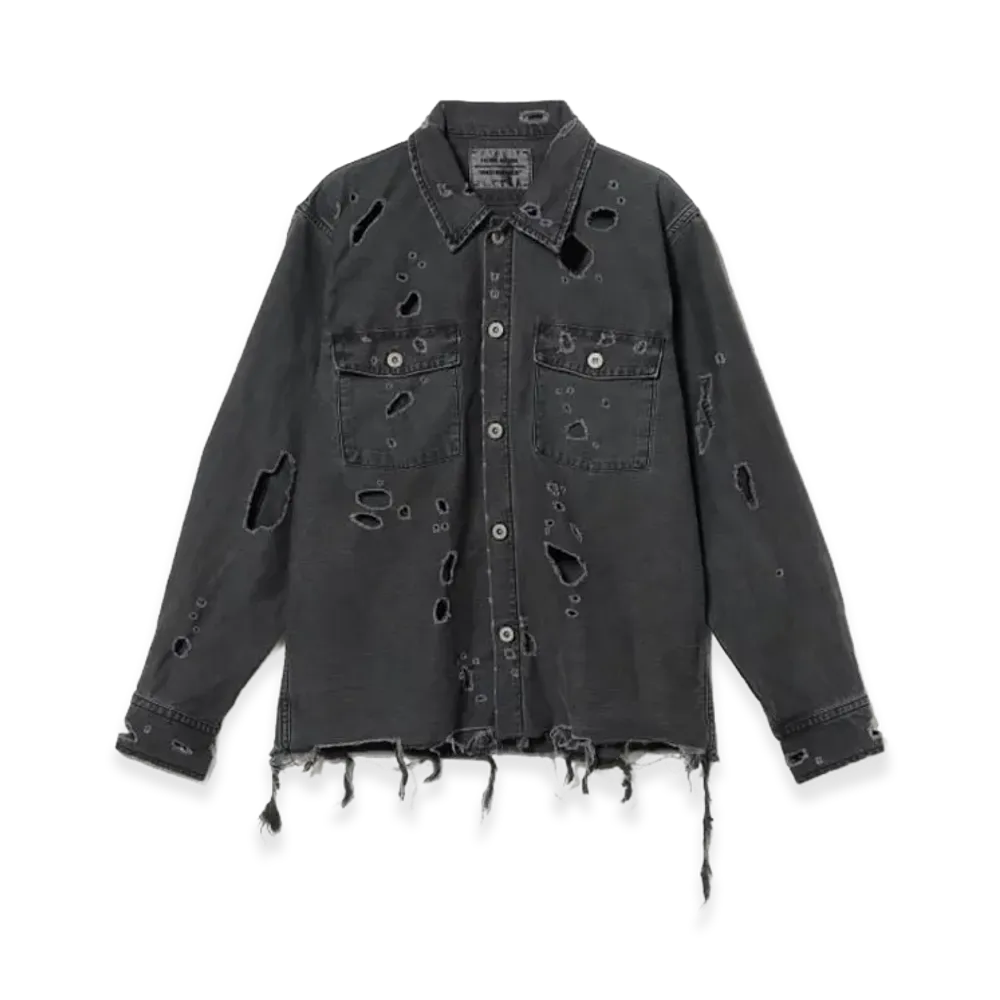 BEAMS FUTURE ARCHIVE / Fade Military Shirt "Fade Black"