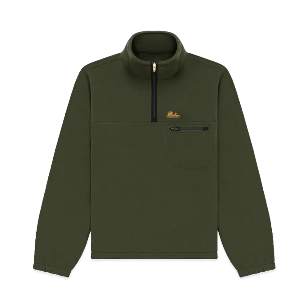 Aime Leon Dore Unisphere Quarter Zip Fleece Pullover "Green"